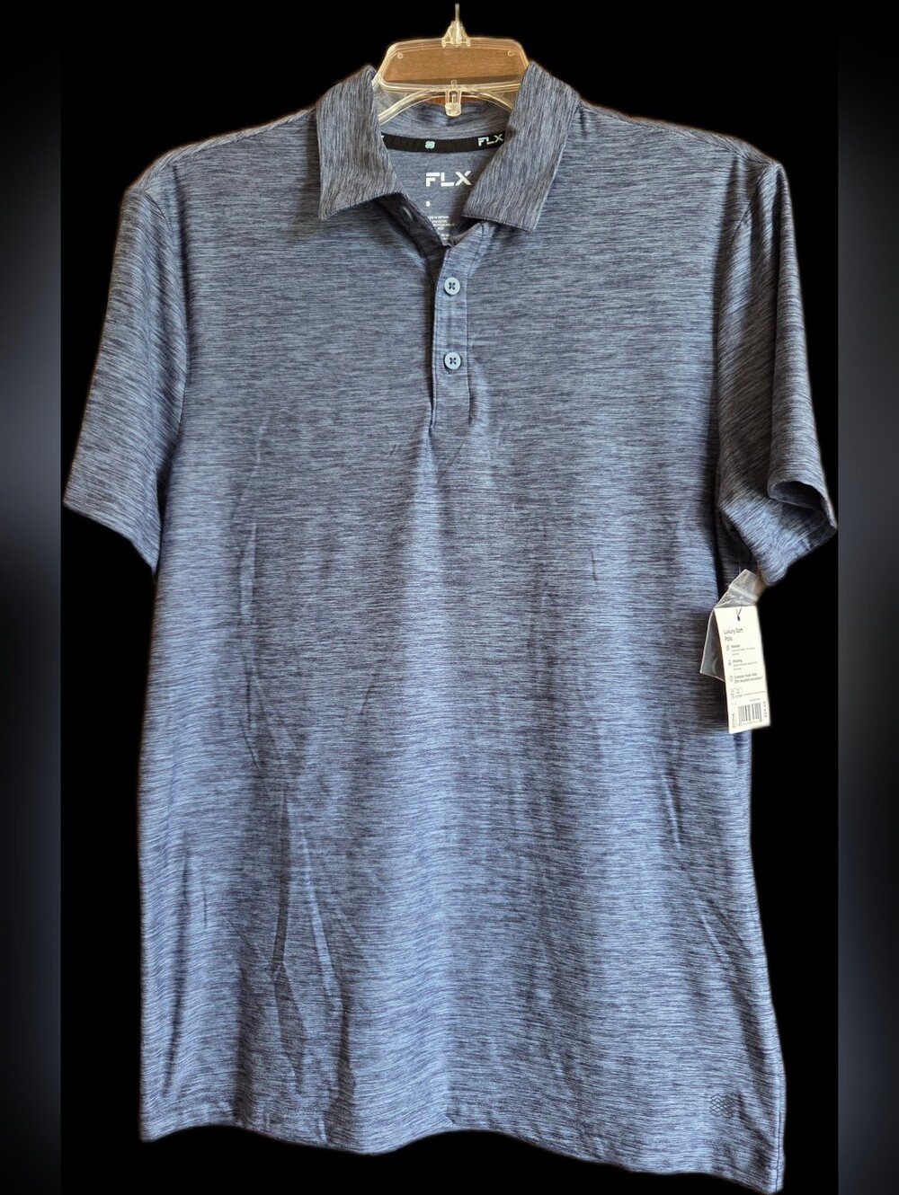 Men's Heathered Navy Blue Polo Shirt - NWT!